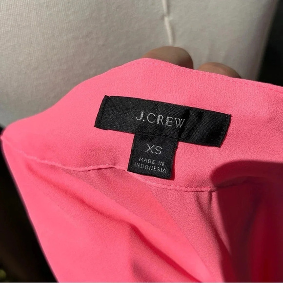 J Crew Sleeveless Sheer V-Neck Tank Top Coral - Picture 7 of 8